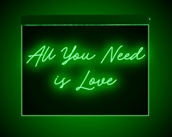 All You Need Is Love Neon Sign Etsy