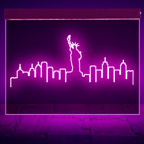New York Skyline Led Etsy