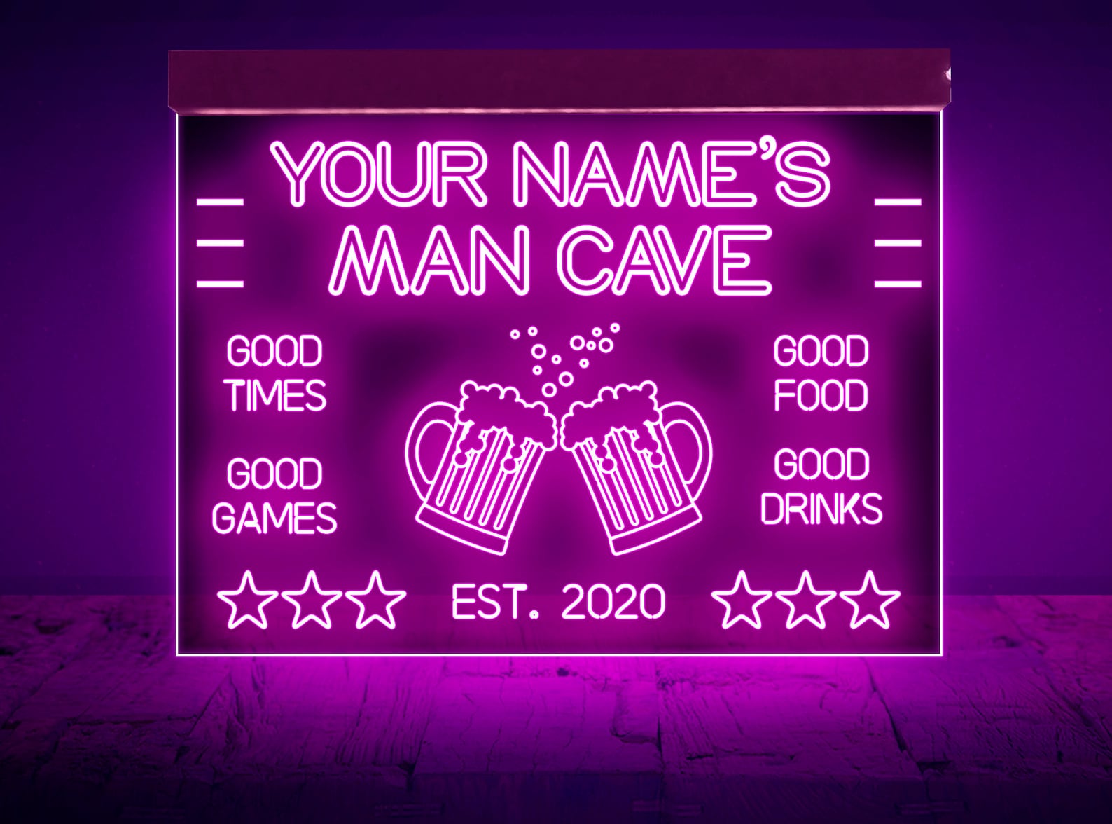 Man Cave Neon Sign neon Sign Custom Barled Sign Barcustom Etsy