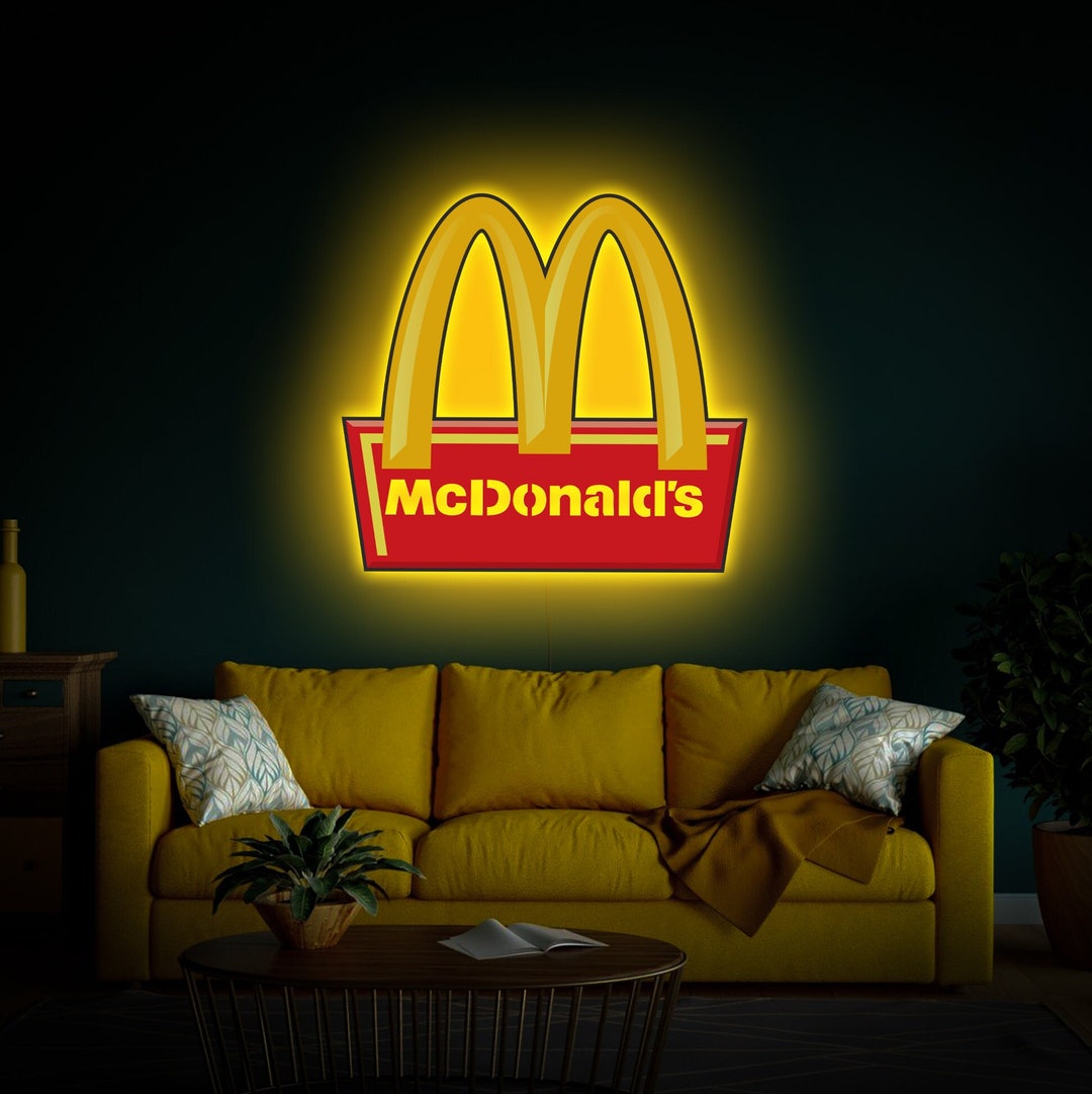 Mcdonalds Neon Sign, Mcdonalds Logo Lighted, Mcdonalds Light Sign ...
