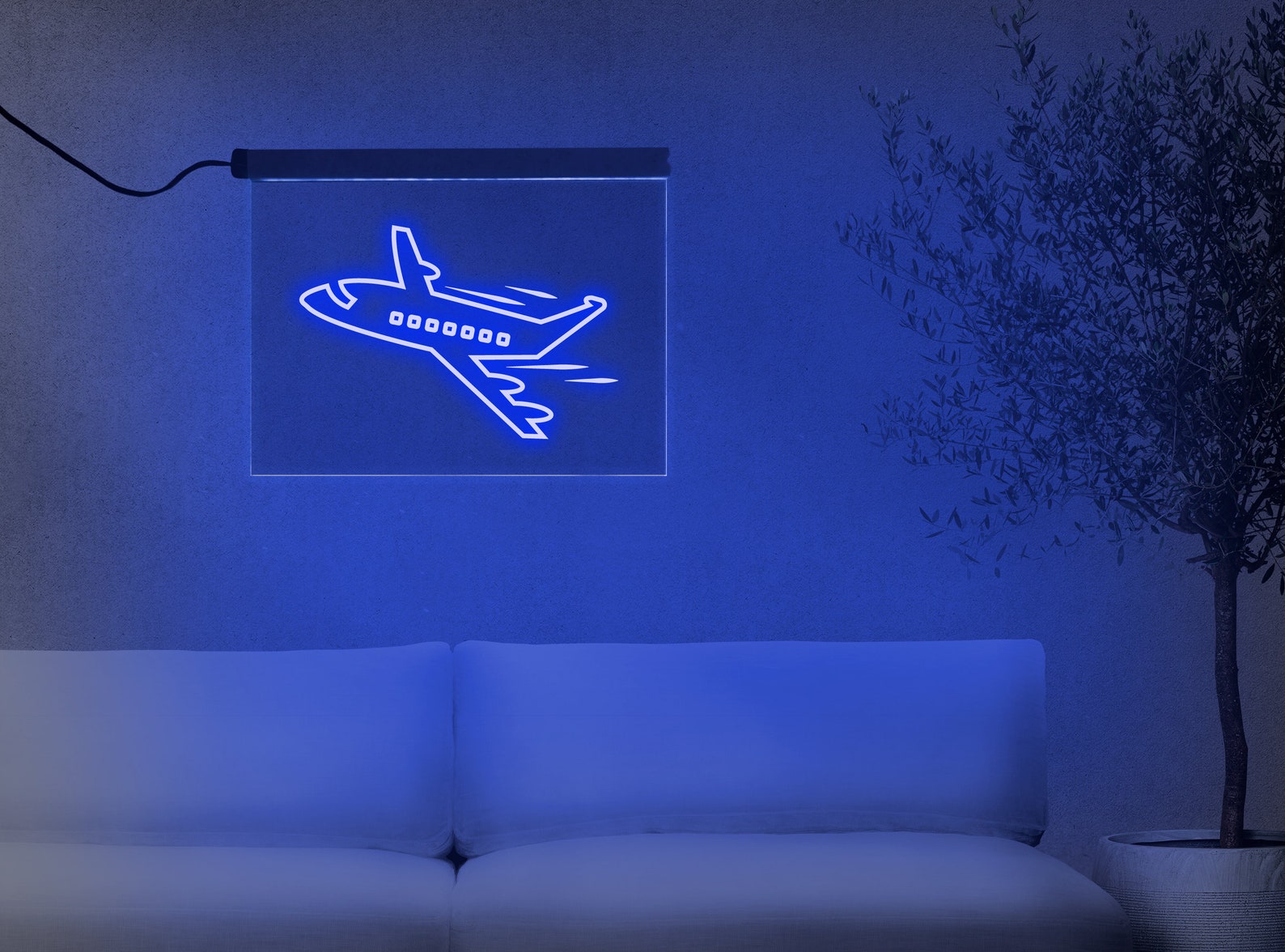 Airplane Neon Sign Airplane Led Sign Airplane Light Sign Etsy