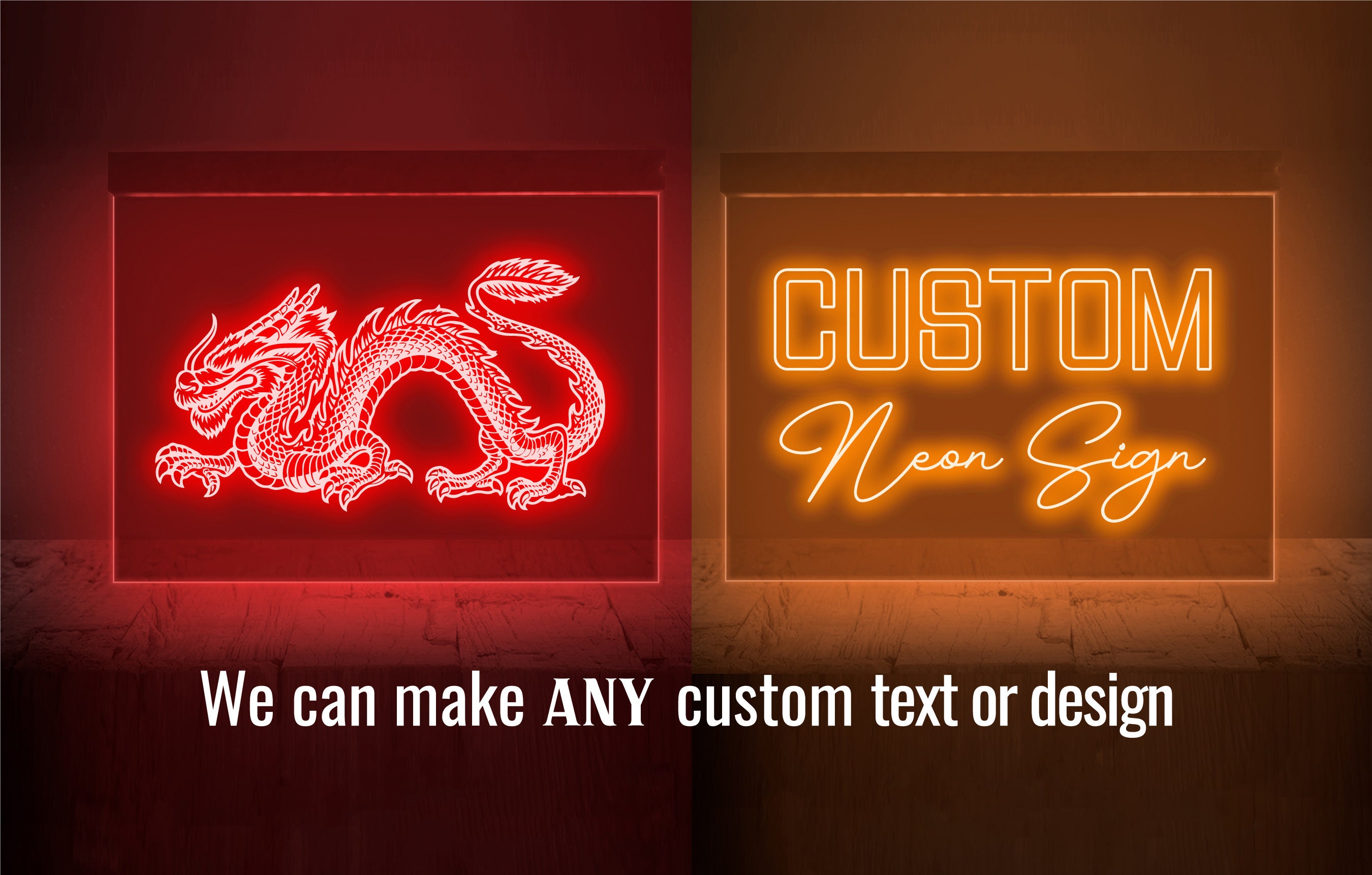 Dragon Neon Sign Dragon Led Sign Dragon Light Sign Dragon Etsy