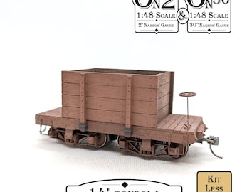 Peut inclure: Un kit de modèle de gondole en bois de 14' pour les trains à l'échelle On2 et On30. Le kit est pour un train à voie étroite et ne comprend pas les bogies. Le kit est en bois et est peint en brun.
