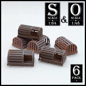 1:48 Scale Lobster Traps x6 (unpainted resin)