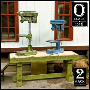 1:48 Scale Drill Press x2 (unpainted brass & resin)