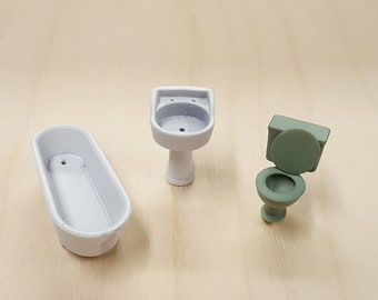 1:48 Scale Bath Set (unpainted resin)