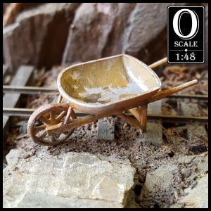 1:48 Scale 1920&#39;s Tub Wheelbarrow Kit (unpainted resin)