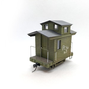 1:48 Scale On2/on30 12' Peaked Roof Bobber Caboose Kit (unpainted Wood ...