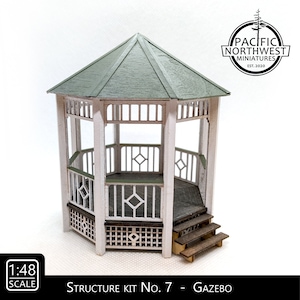 1:48 Scale Building Kit "Gazebo" (unpainted wood)