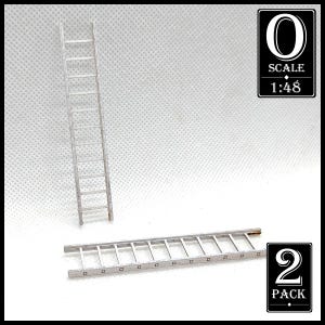 1:48 Scale 12&#39; Ladder Kit x2 (unpainted wood)