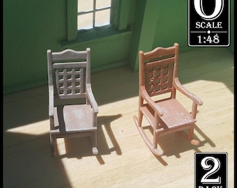 1:48 Scale Rocking Chair x2 (unpainted resin)