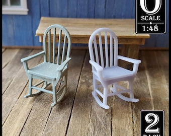 1:48 Scale Arch Back Rocking Chair x2 (unpainted resin)