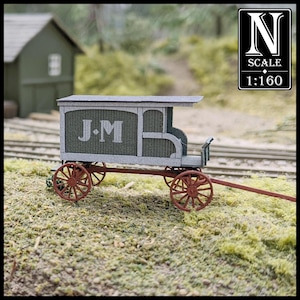 1:160 N Scale - 1880&#39;s Delivery Wagon Kit (unpainted wood)