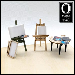 1:48 Scale Painter&#39;s Set Kit (unfinished wood, paper)