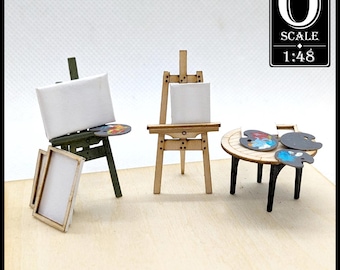 1:48 Scale Painter's Set Kit (unfinished wood, paper)