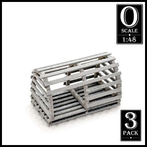 1:48 Scale Large Lobster Trap Kit x3 (unpainted wood & LaserBoard)