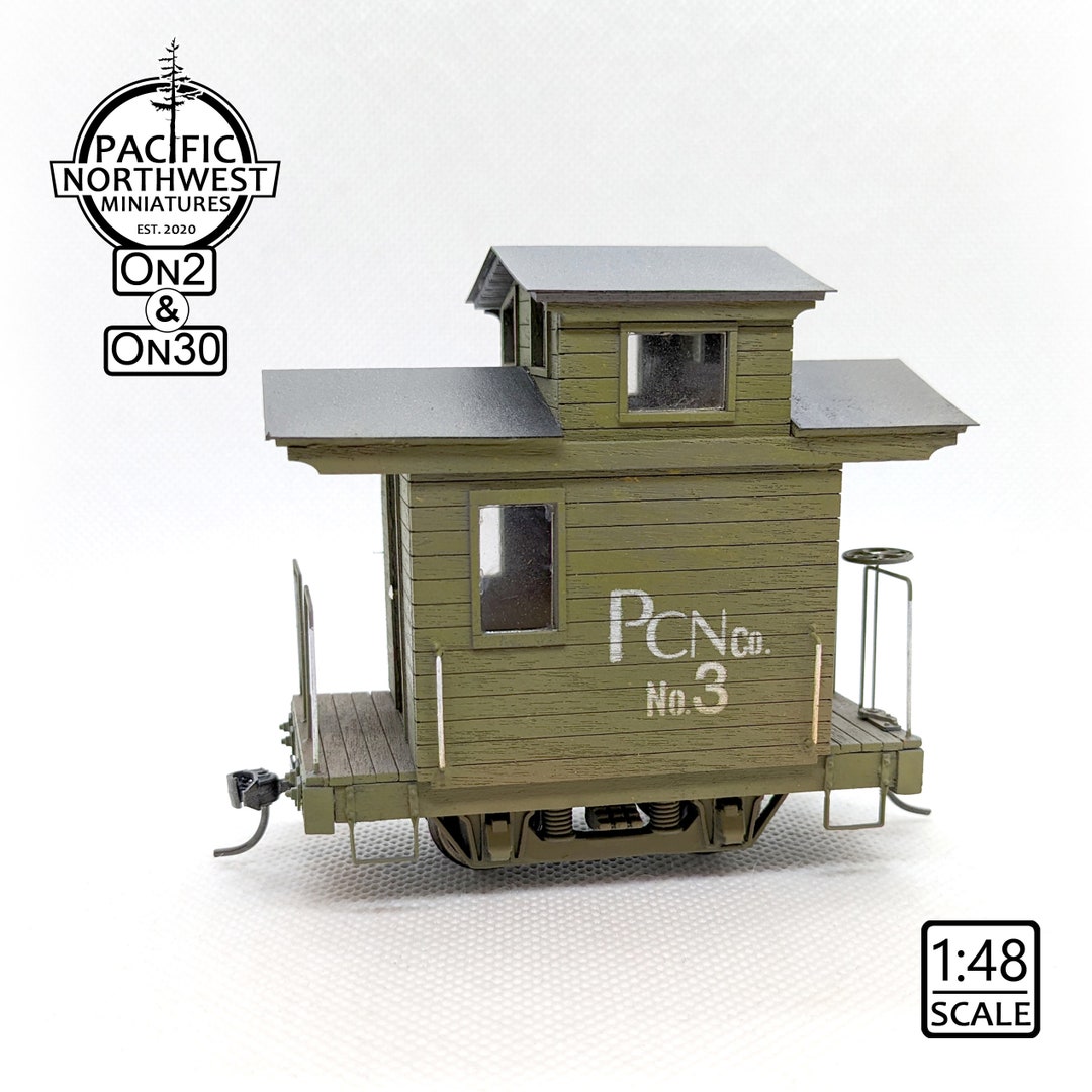 1:48 Scale On2/on30 12' Peaked Roof Bobber Caboose Kit unpainted Wood ...