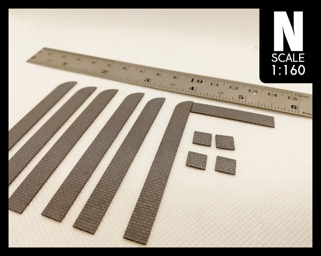 1160 N Scale Brick Sidewalk 18 Total unpainted Laserboard Etsy