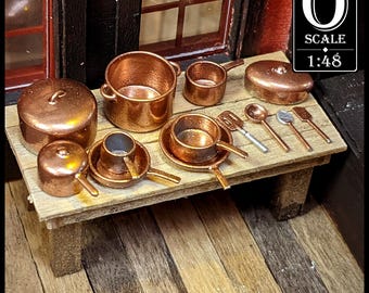 1:48 Scale Cookware Set - Pots & Pans (unpainted resin)