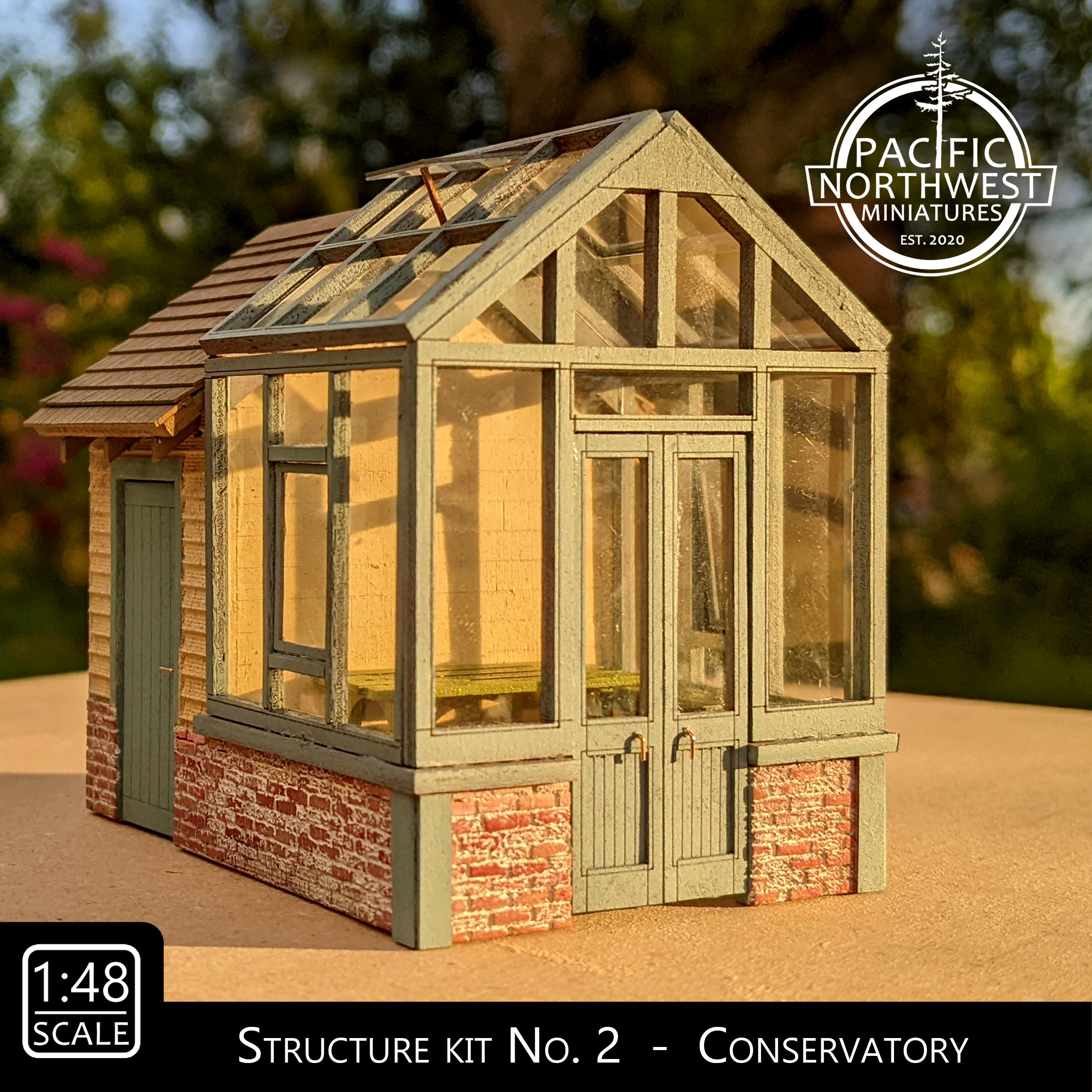 1:48 Scale Conservatory Kit (unfinished wood & plastic)
