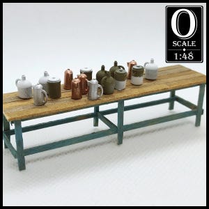 1:48 Scale Kitchen Container Set (unpainted resin)