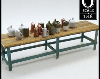 1:48 Scale Kitchen Container Set (unpainted resin)