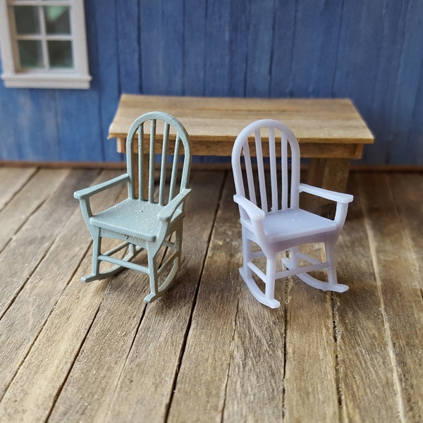 1:48 Scale Arch Back Rocking Chair x2 (unpainted resin)