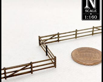 1:160 N Scale - 15" Length Rural Fence Kit (unpainted LaserBoard)