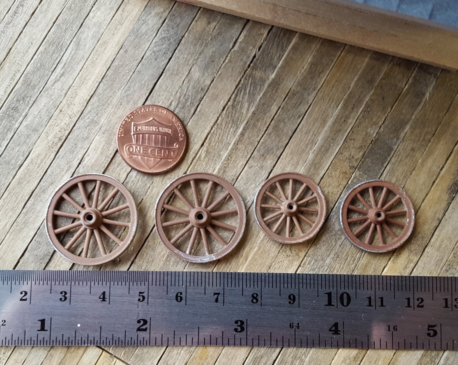 148 Scale 1800's Wagon Wheel Set x4 2 sizes unpainted Etsy