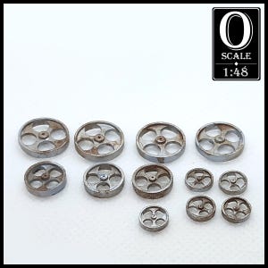1:48 Scale Machine Wheels Set (unpainted resin)