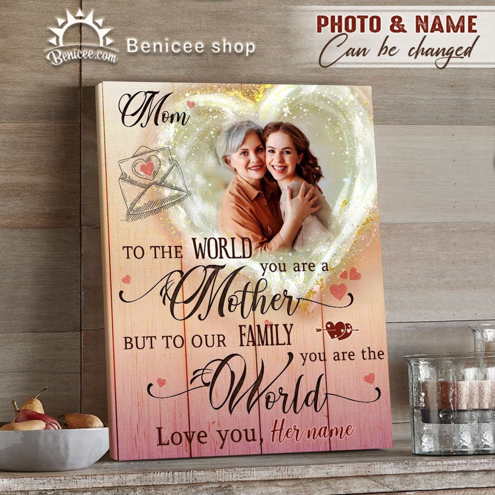 Personalized Canvas Mother's Day Gift For Mom Top 3 Mother Etsy