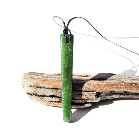 New Zealand Greenstone Pounamu Pendant Necklace AJJC827 Etsy
