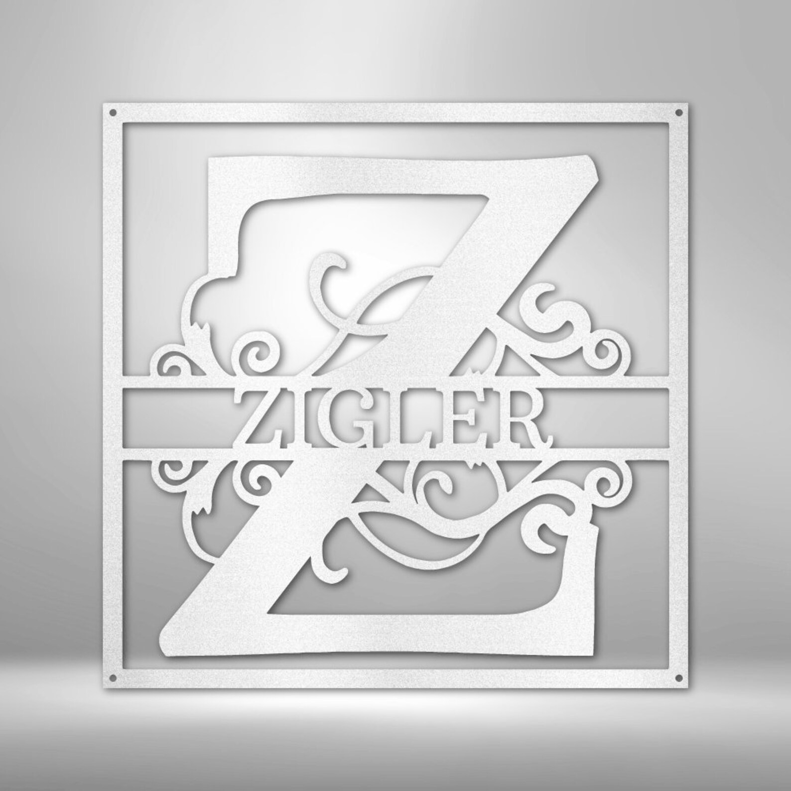 Custom Family Name Metal Sign: Split Letter Monogram Wall Decor - Etsy
