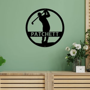 Personalized Golf Metal Sign, Golf Wall Decor, Unique Gift for Golfers, Golf Gift Ideas, Golf Monogram Wall Art, Custom metal Sign