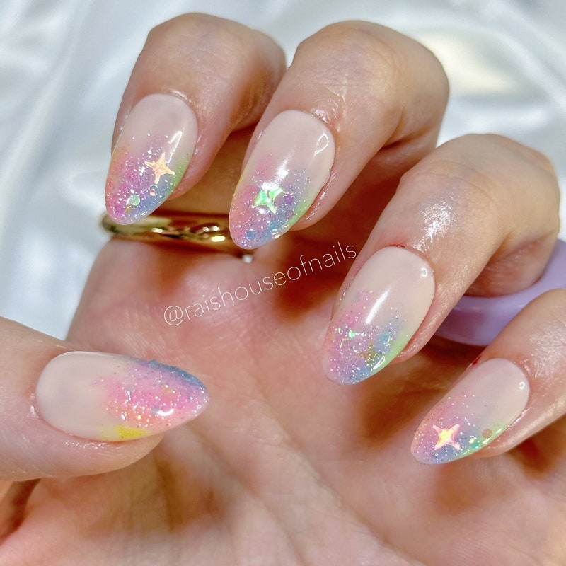 Press on Nails - Rainbow Square Tip