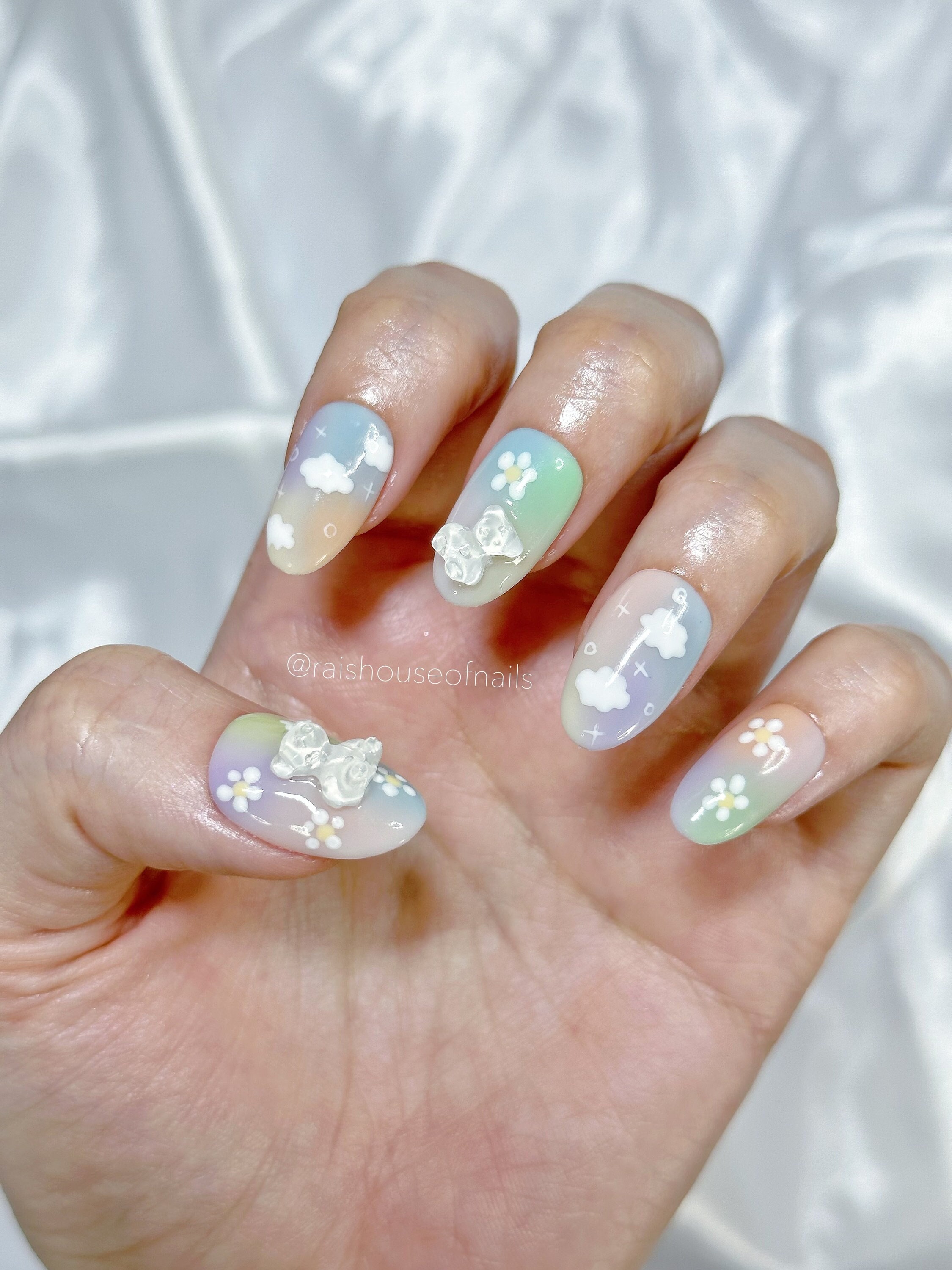 3D Pastel Teddy Bear Nail Charms – Shasia Beauty Nails