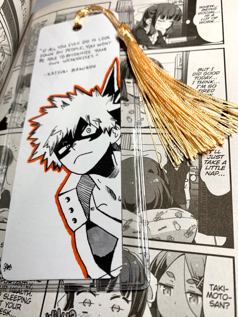 bakugou bookmark my hero academia etsy