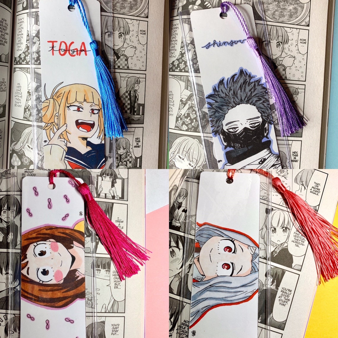 MHA Bookmarks dekubakugoutodoroki etc. | Etsy