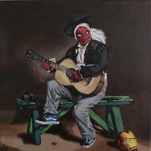 Prints of my Original Acrylic Painting of Spiderman as the Spanish Singer