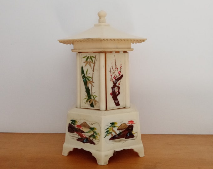 Vintage Bakelite Lipstick Carousel Music Box Etsy