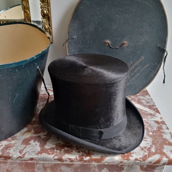 Antique Vintage Top Hat Etsy