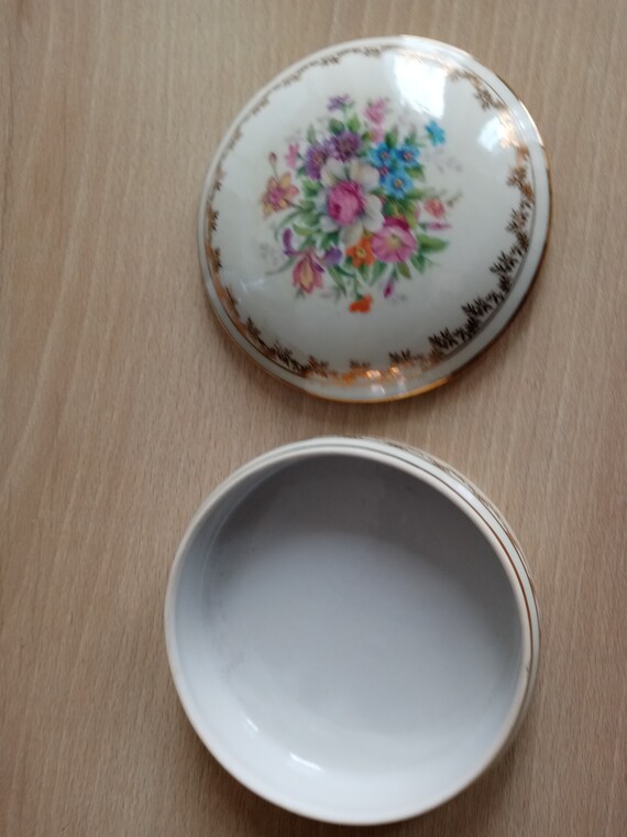 Boîte, Limoges, 1960s, flower decorations, decoration, vintage, jewelry