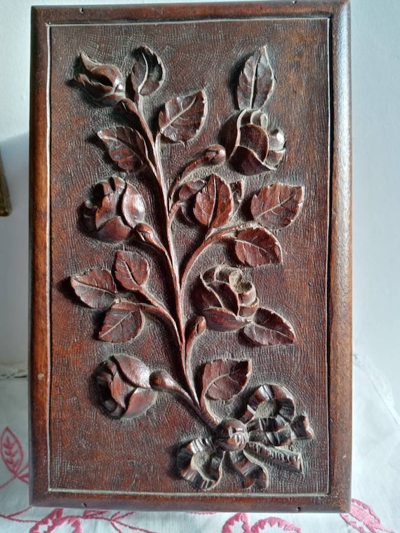 Boîte à Bijoux Ancienne En Bois Marron Vintage - Occasion, Décoration Rétro