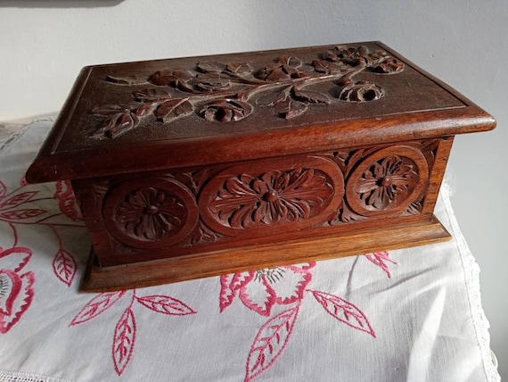 Boîte à Bijoux Ancienne Napoléon III – Bois – Décorative – Objet De Vitrine – Origine France