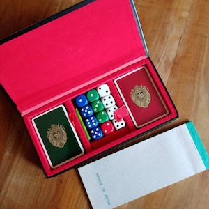 Caja del juego de cartas vintage Grimaud