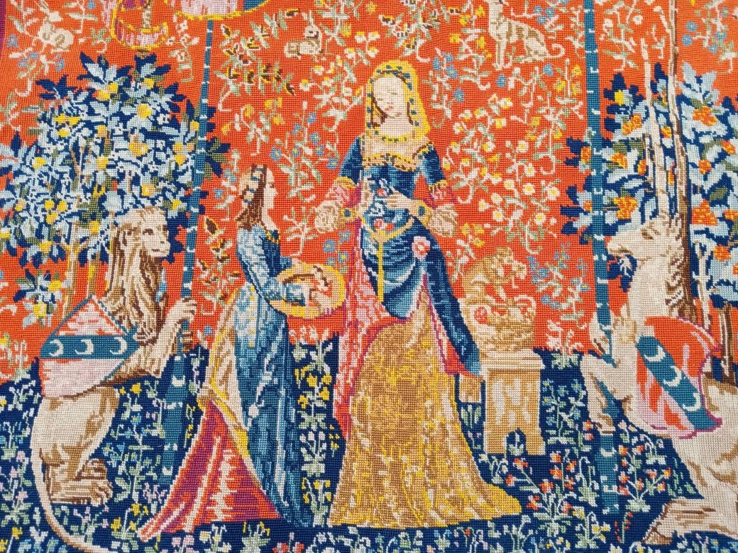 Tapisserie Canevas La Dame à Licorne Prête Accrocher