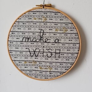 Hand embroidered hoop, wall decoration/hoop embroidery