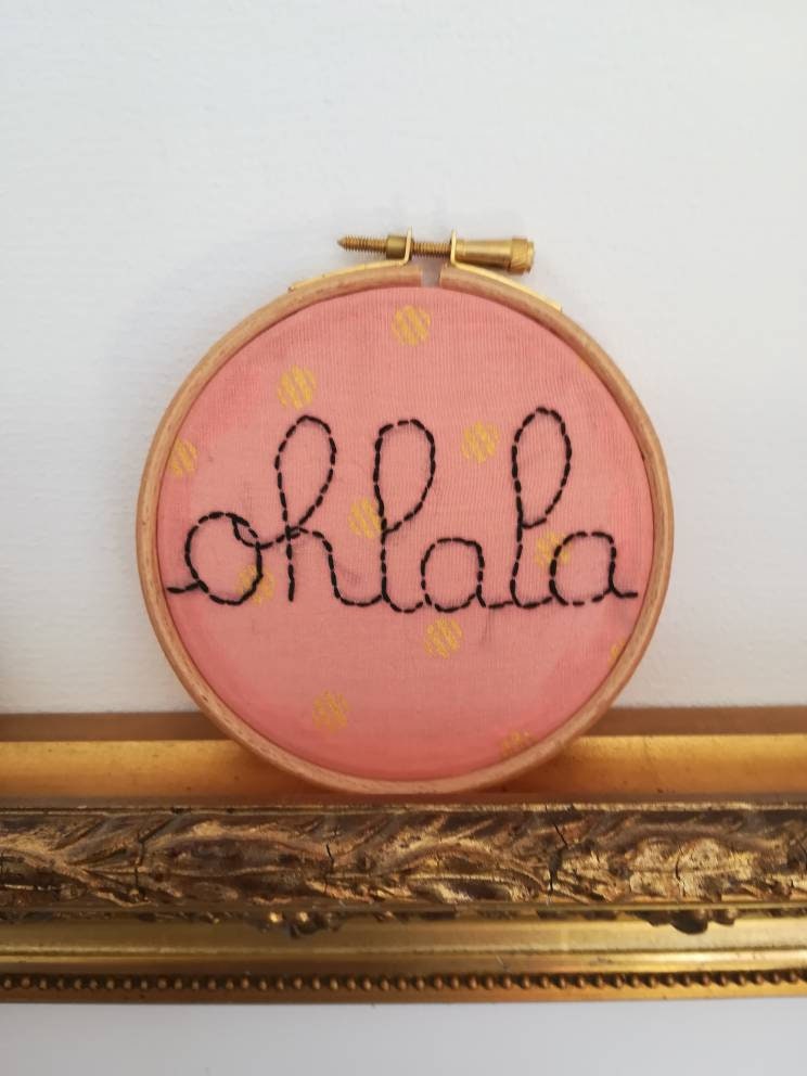 Broderie Décoration Murale Ohlala Hoop Embroidery