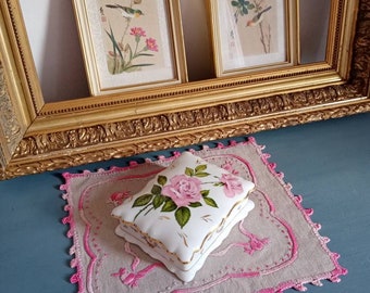 Limoges porcelain jewelry box with roses