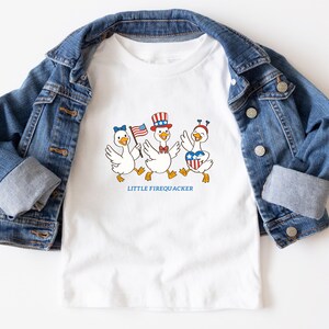 Independence DayToddler Shirt 4Th Of July Kids Tee America Shirt Kids American Goose with flag Fourth Of July Shirt Kids Popular Shirt
